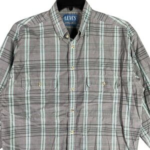 Levis Shirt Mens Large Big E‎ Vintage San Francisco Plaid Long Sleeve Casual